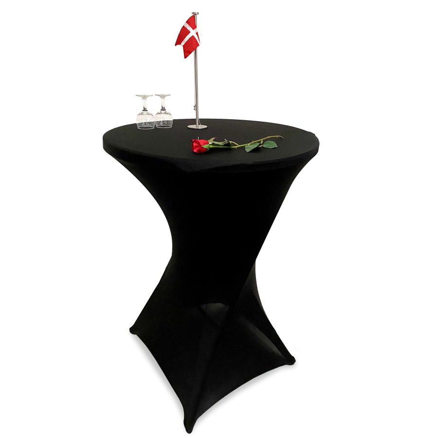 Elastic Black Tablecloth for Event Table Ø80 cm - Stylish and Practical