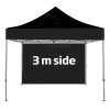 Side cover for Event Tent Lux 3 x 3 m, black #4
