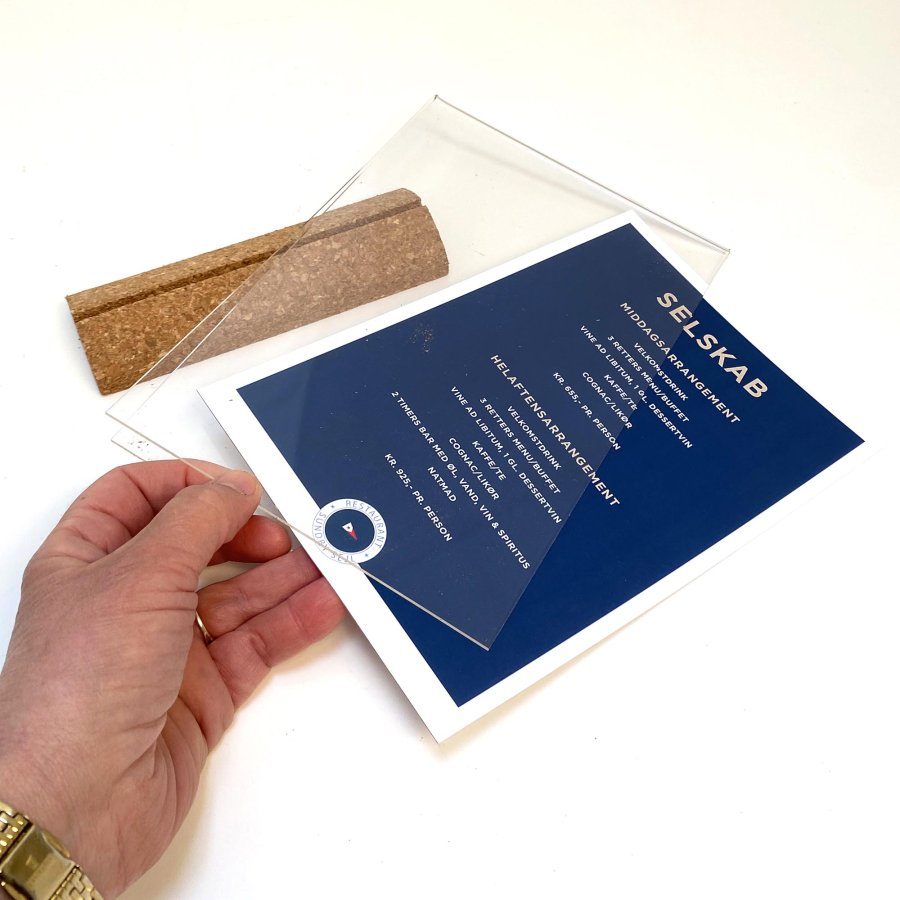 Cork Menu Card Holder A4 #6