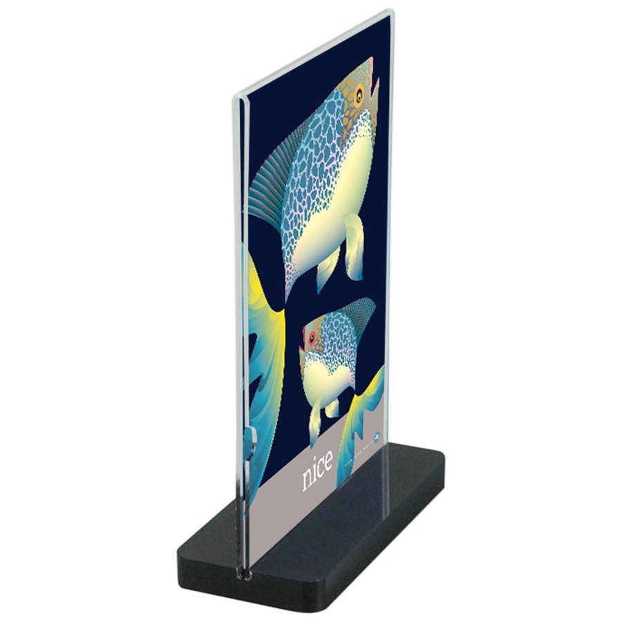 Black Bottom Menuholder, acrylic, M65