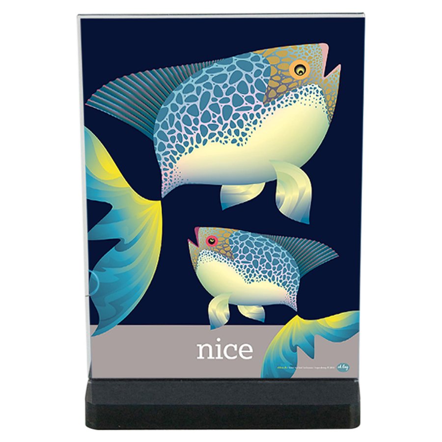 Black Bottom Menuholder, acrylic, A5