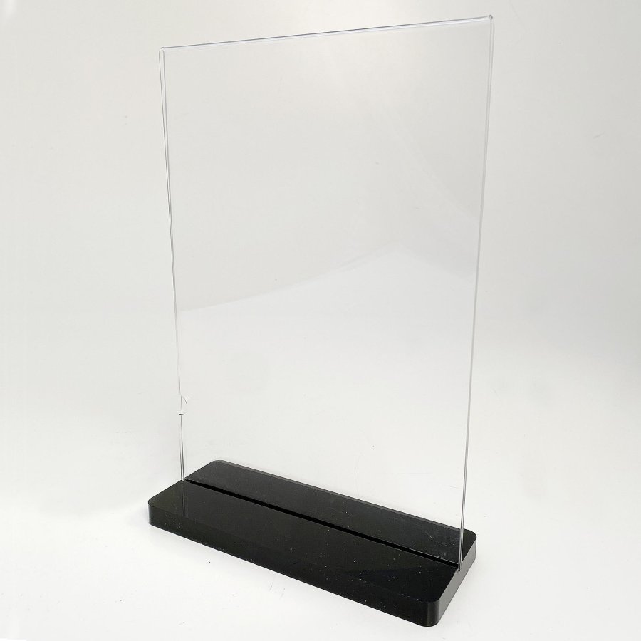 Black Bottom Menuholder, acrylic, A4