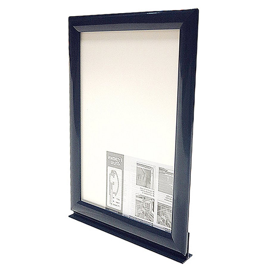 ALU SNAP-FRAME 25mm, A4, with T-profile base. Single-sided RAL 5011. Vertical