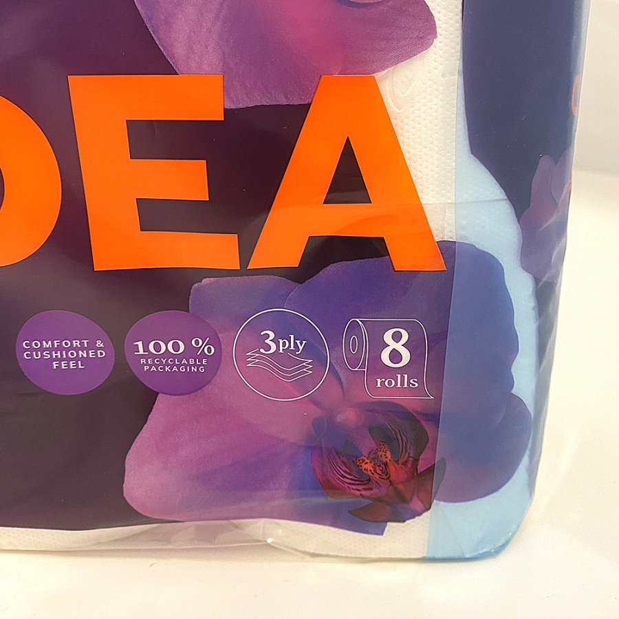 Toilet paper, Grite Orchidea White, 3-ply, 100% virgin fiber, 56 rolls