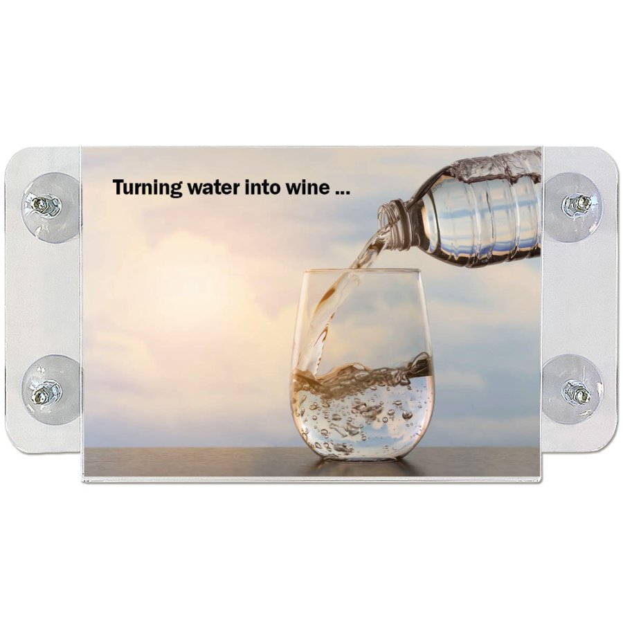 Window Frame with suction cups, horizontal A4 acrylic