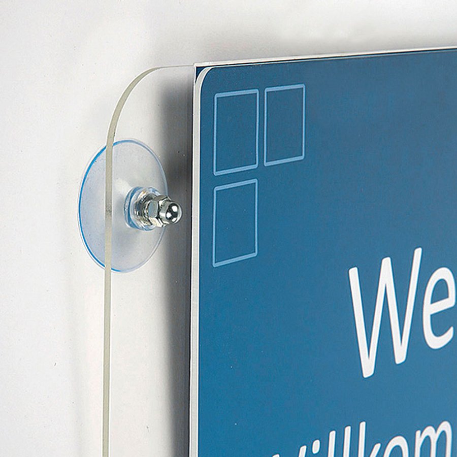 Window Frame with suction cup, vertical acrylic A3