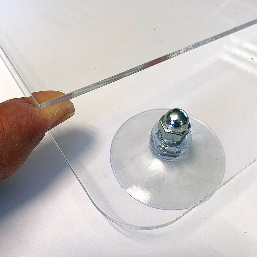 Window Frame with suction cup, vertical acrylic A3