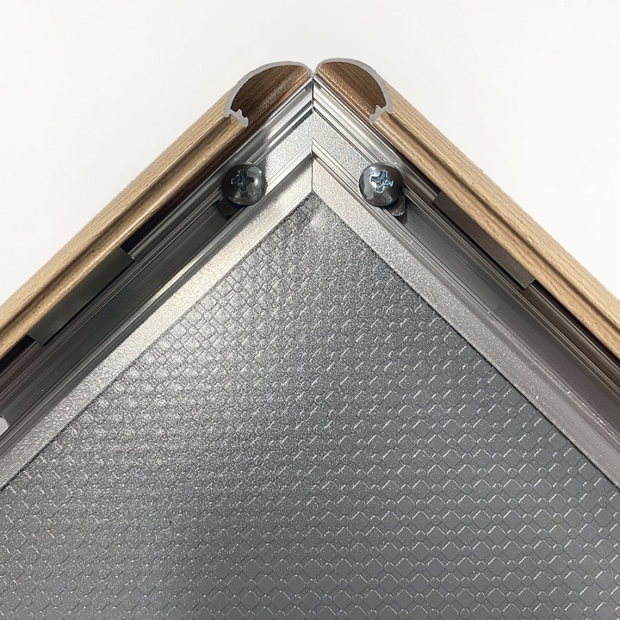 Alu Snap Frame 25mm, A4 - Light Wood Finish