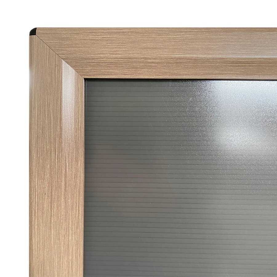 Weather-resistant Wind-Pro Pavement Sign in Black/Light Wood - Size A1