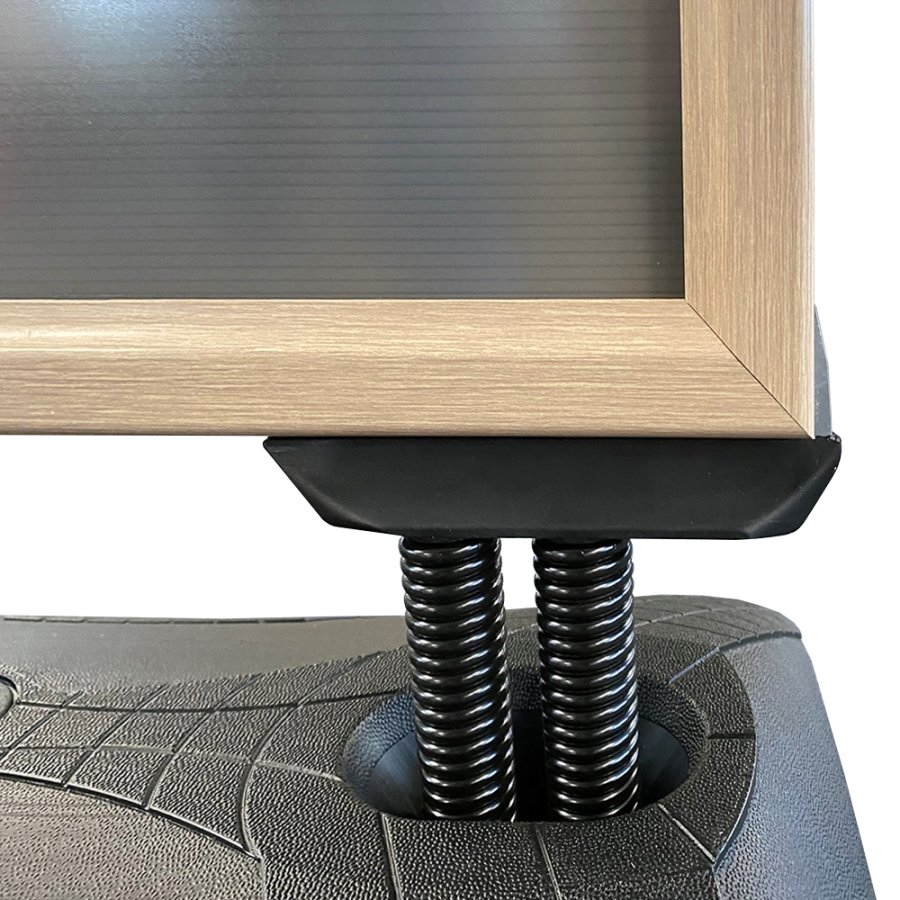 Weather-resistant Wind-Pro Pavement Sign in Black/Light Wood - Size A1