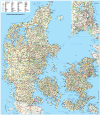 Whiteboard with Map of Denmark � 120x90 cm #1