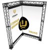 Crown Truss Corner Banner, 10 x 10 cm, black exhibition wall #1