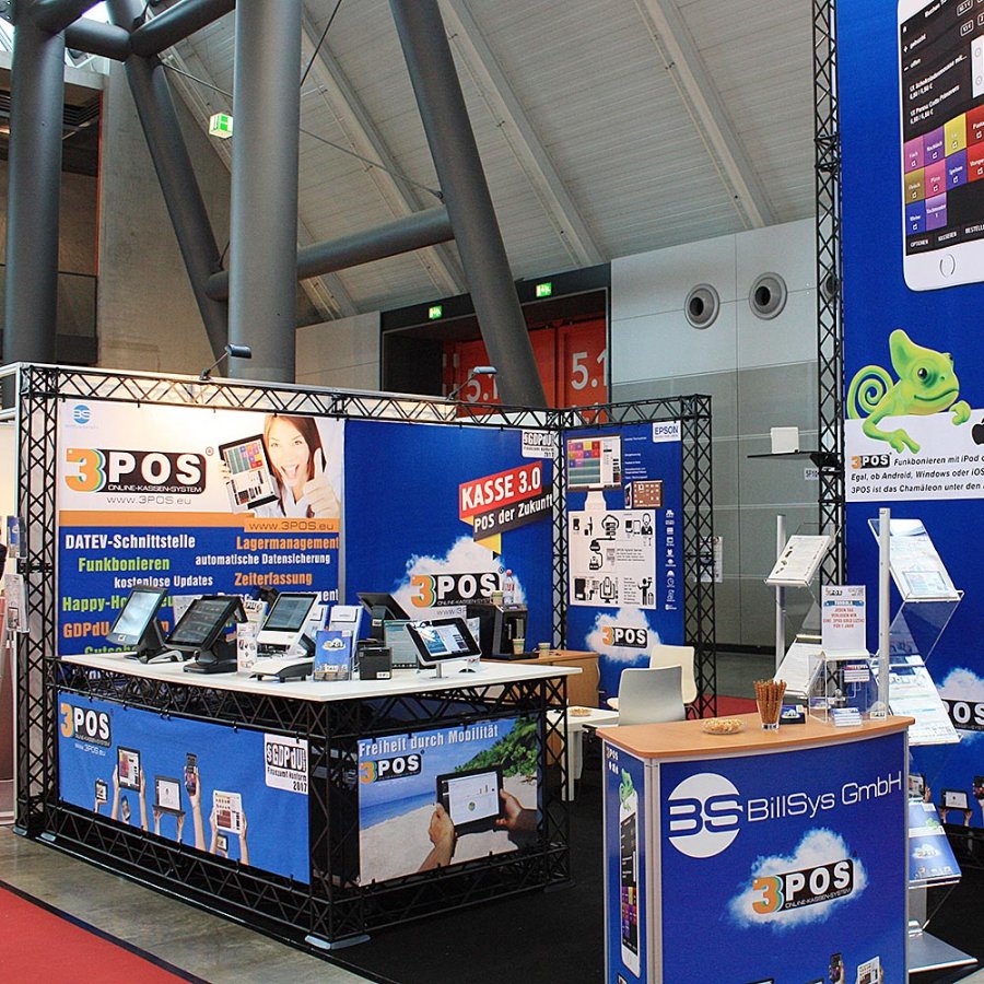 Crown Truss Corner Banner, 10 x 10 cm, black exhibition wall