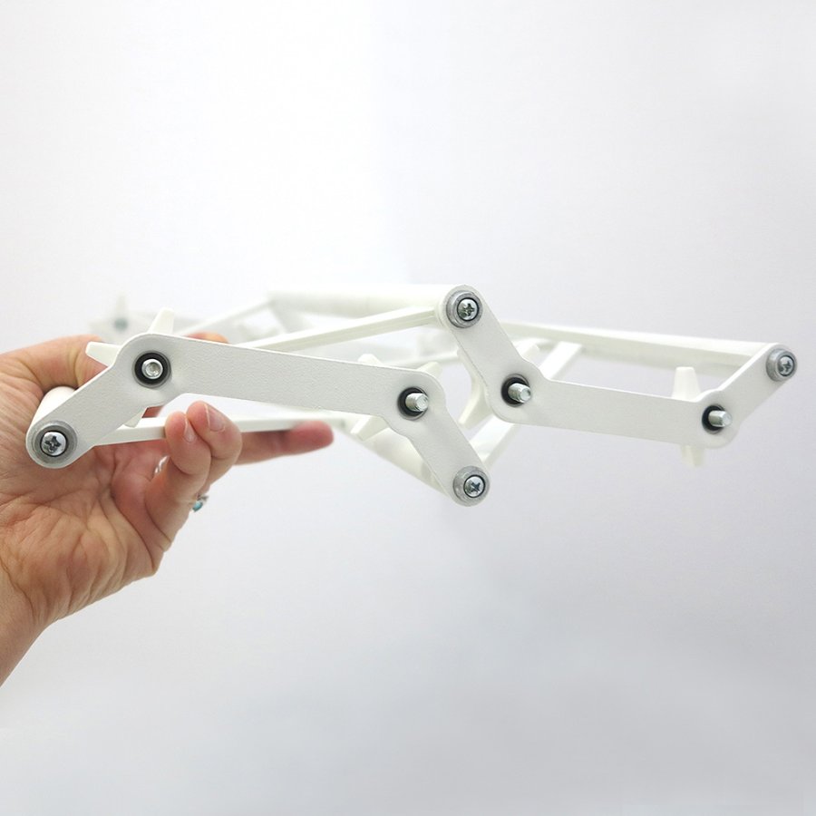 Crown Truss Corner Banner, 10 x 10 cm, white exhibition wall