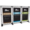 Crown Truss Triple Banner, 10 x 10 cm, black exhibition wall #2