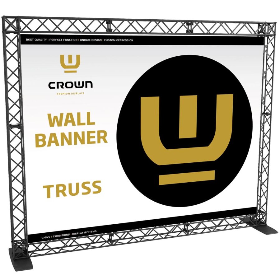 Crown Truss 10 banner wall - black
