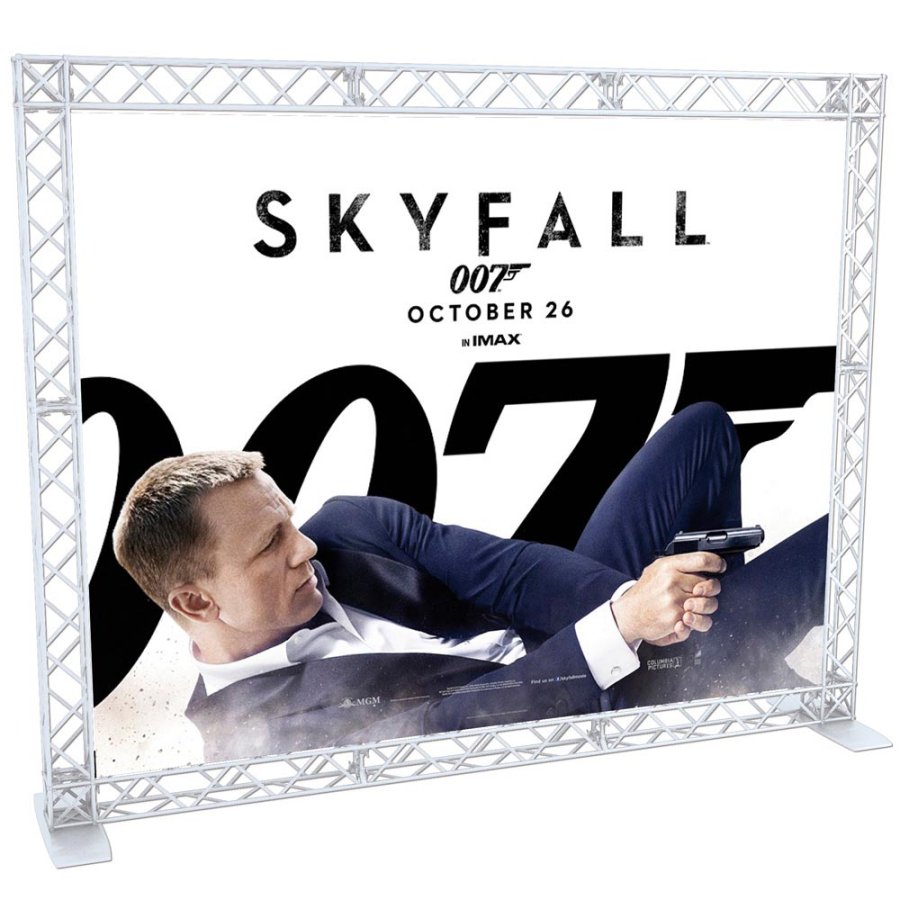 Crown Truss Wall Banner, 10 x 10 cm, white exhibition wall