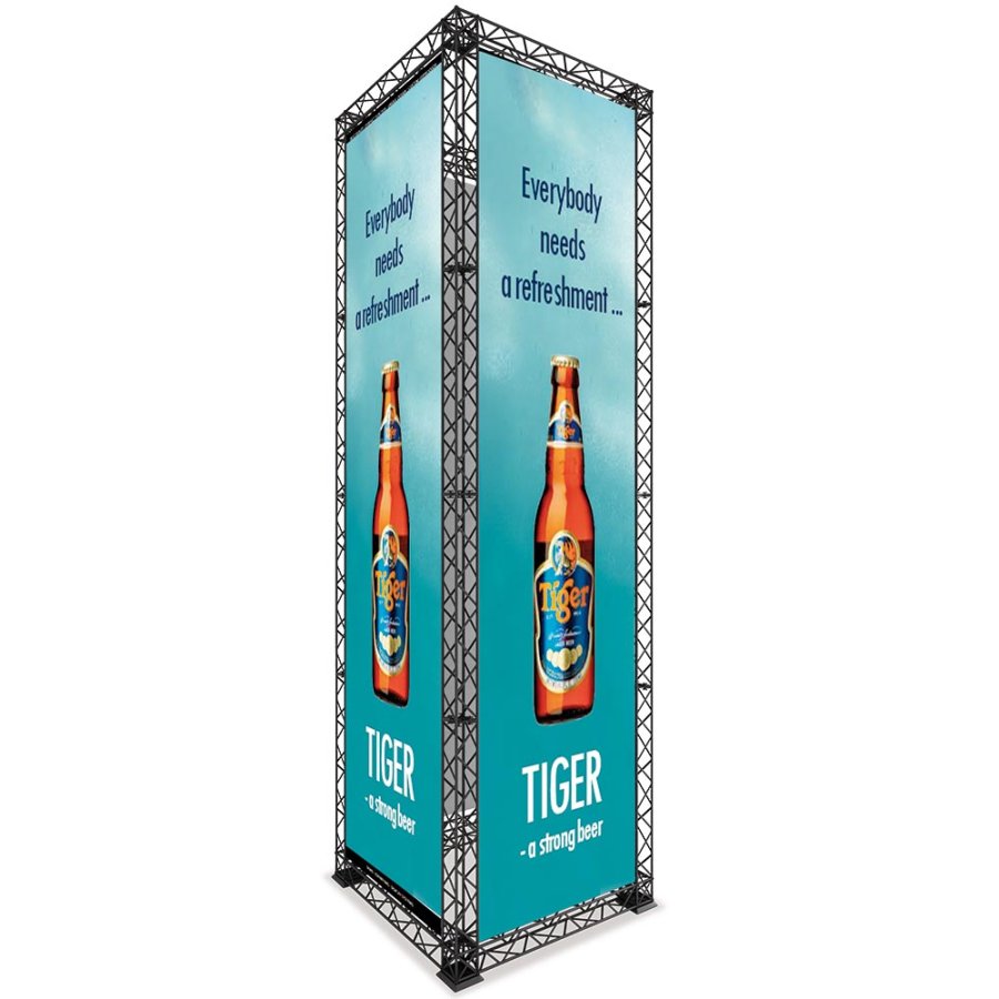 Crown Truss Tower, 10 x 10 cm, sort