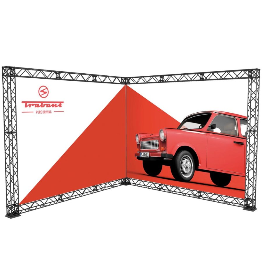 Crown Truss L-Shape 3 x 3 m, 10 x 10 cm, black