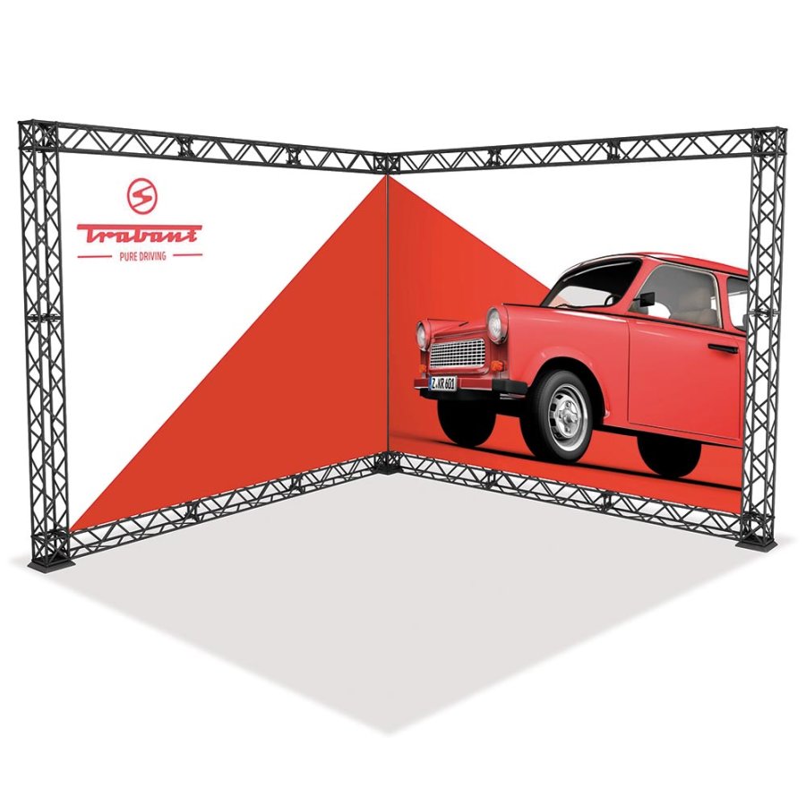 Crown Truss L-Shape 3 x 3 m, 15 x 15 cm, black