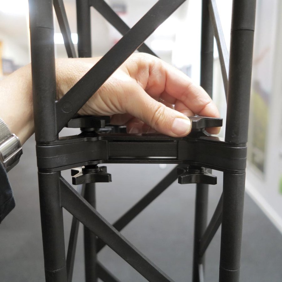 Connecting Cross, for Crown Truss 15, black