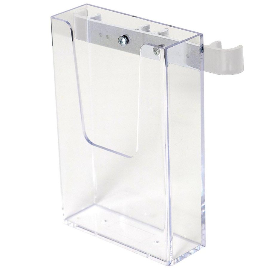 Acrylic holder for M65 brochures, with white fitting