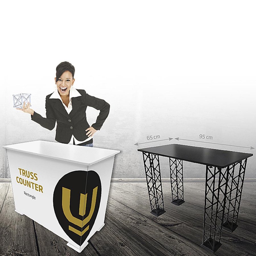 Crown Truss Counter, Rectangle, small, white desk