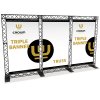 Crown Truss Triple Banner, 15 x 15 cm, black exhibition wall #1