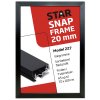 Alu snap frame, black, 20 mm flat profile, A5 #8