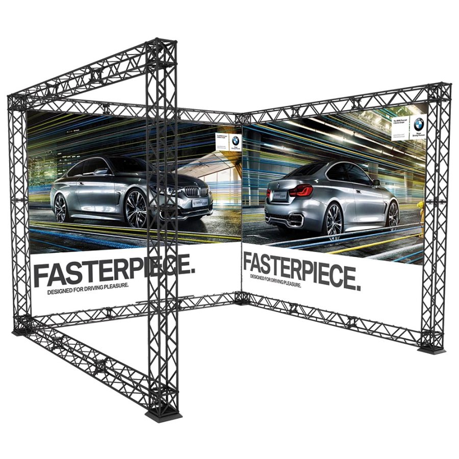 Crown Truss U-Shape 3 x 3 m, 15 x 15 cm, black