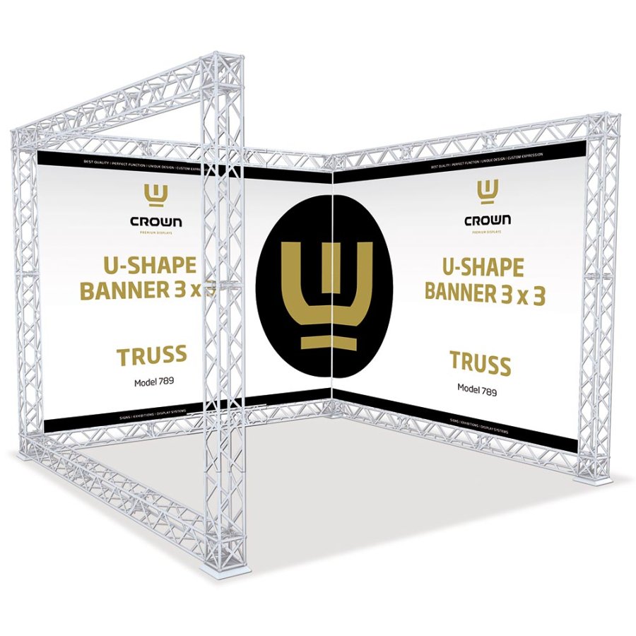 CROWN TRUSS,  U-shape 3x3 - White