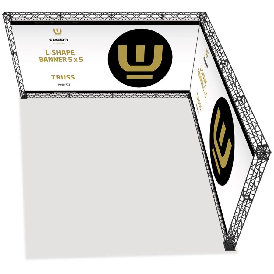 CROWN TRUSS 15 L-shape wall 3 x 3 m, 500 x 500 cm