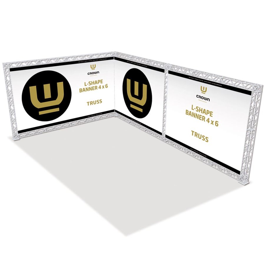 CROWN TRUSS 15 L-shape wall 3 x 3 m, 400 x 600 cm