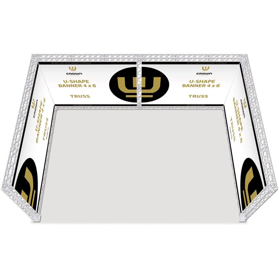 Crown Truss U-Shape 4 x 6 m, 15 x 15 cm, white