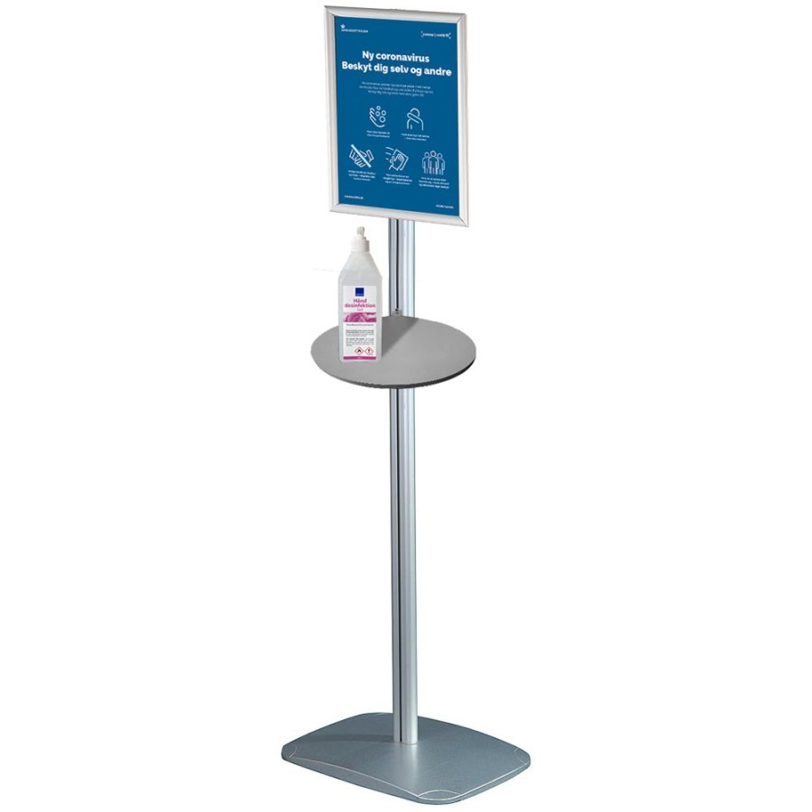 Mini Multi Stand with A4 Snap Frame and round shelf