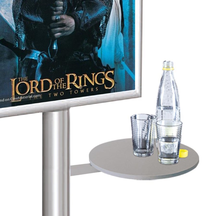 Mini Multi Stand with A3 Snap Frame and round shelf