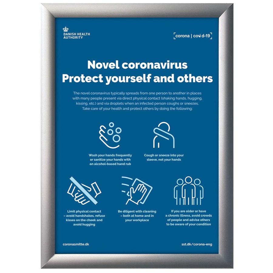 Hand Dispenser 1000 ml and Alu Snap Frame A3 - Wall Set