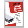 Alu snap frame, silver, 20 mm flat profile, A3 #8