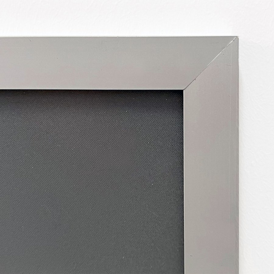 Alu snap frame, silver, 20 mm flat profile, A4