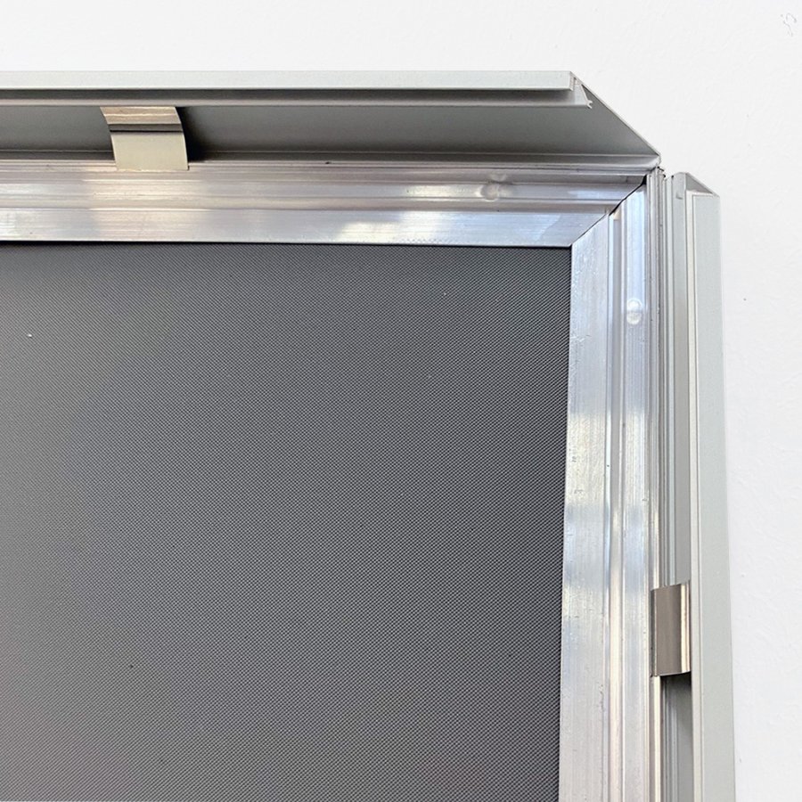 Alu snap frame, silver, 20 mm flat profile, A4