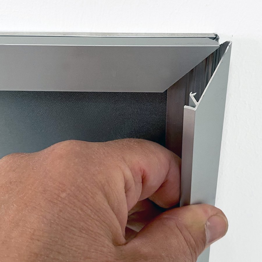 Alu snap frame, silver, 20 mm flat profile, 70 x 100 cm