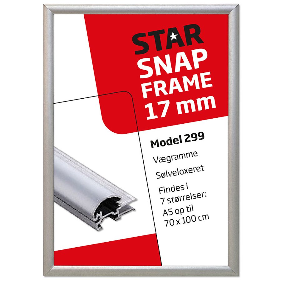 Snap frame, alu, 17 mm profile, 50 x 70 cm