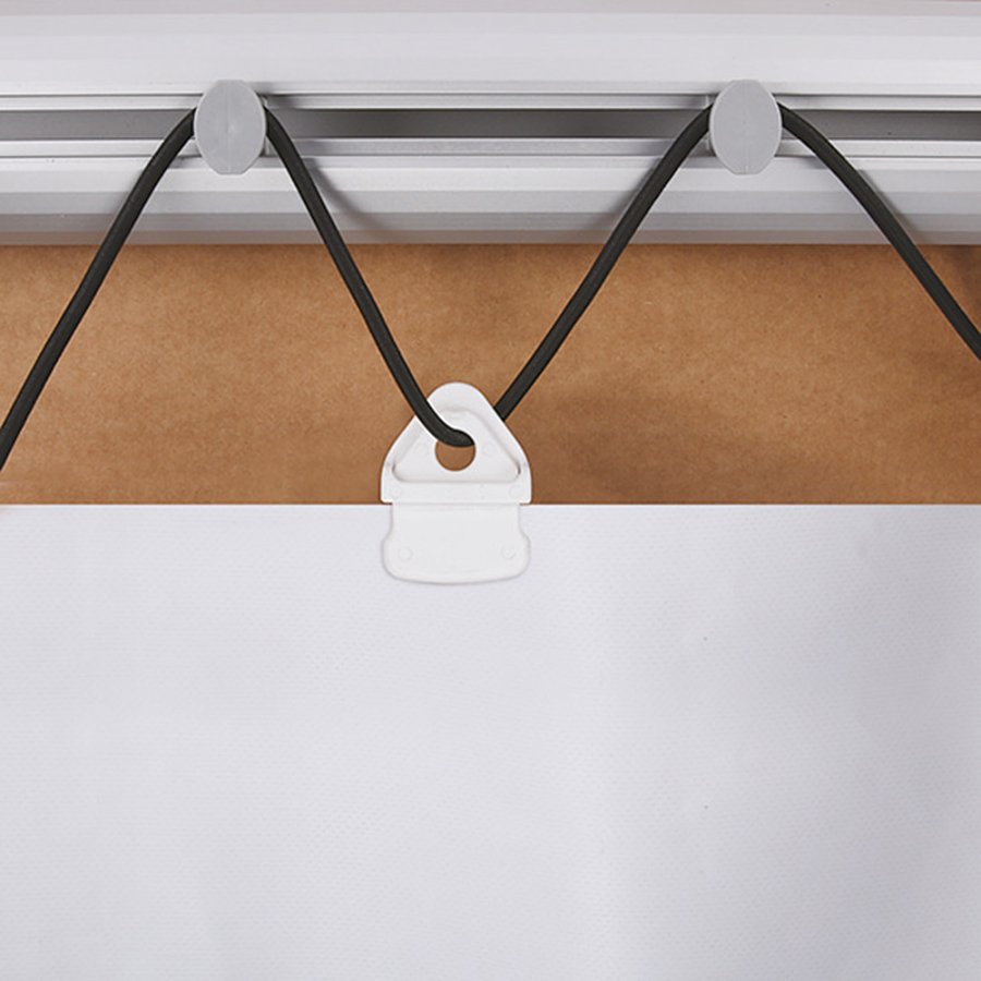 White plastic banner clamps, set with 40 pcs., for Omni Banner Frame