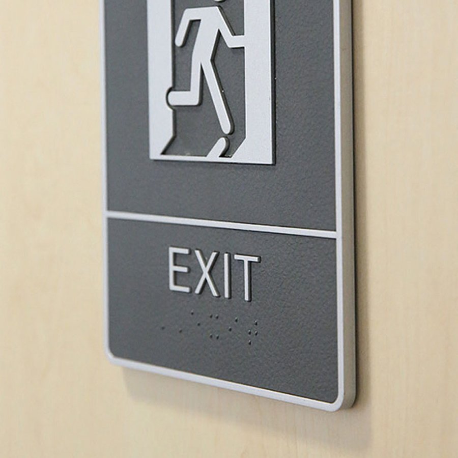 Icon Sign with Text - Exit