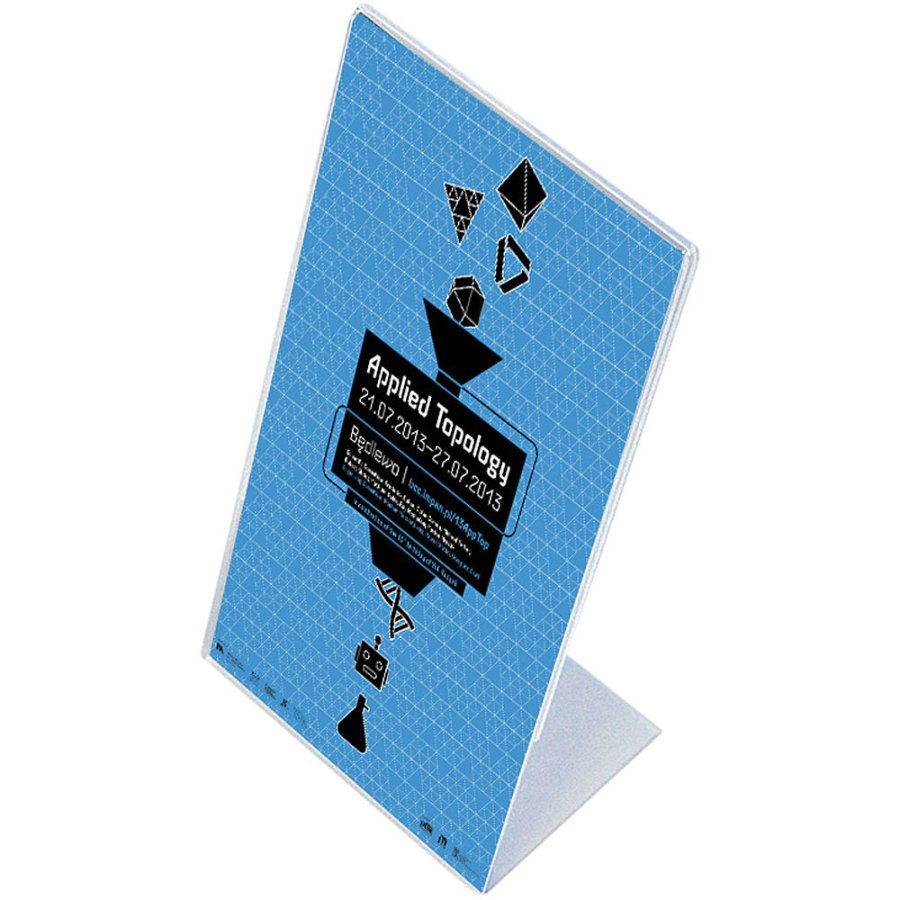 L-Menuholder, vertical, A8, acrylic