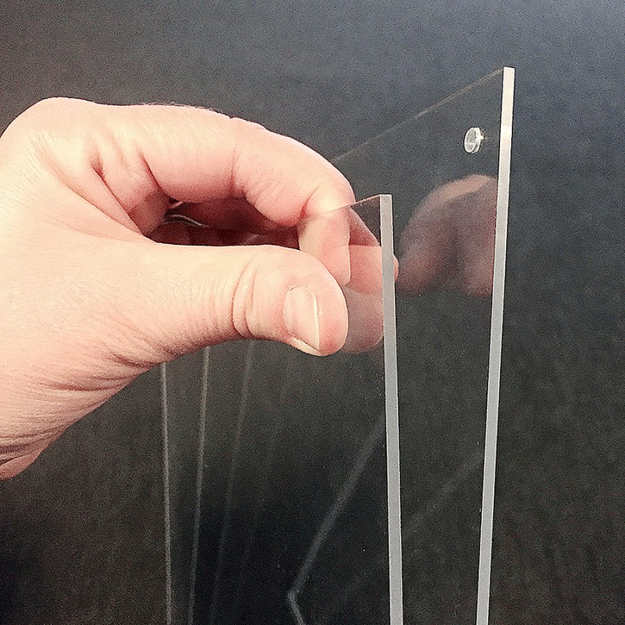 Acrylic Holder with Holes, A4 vertical