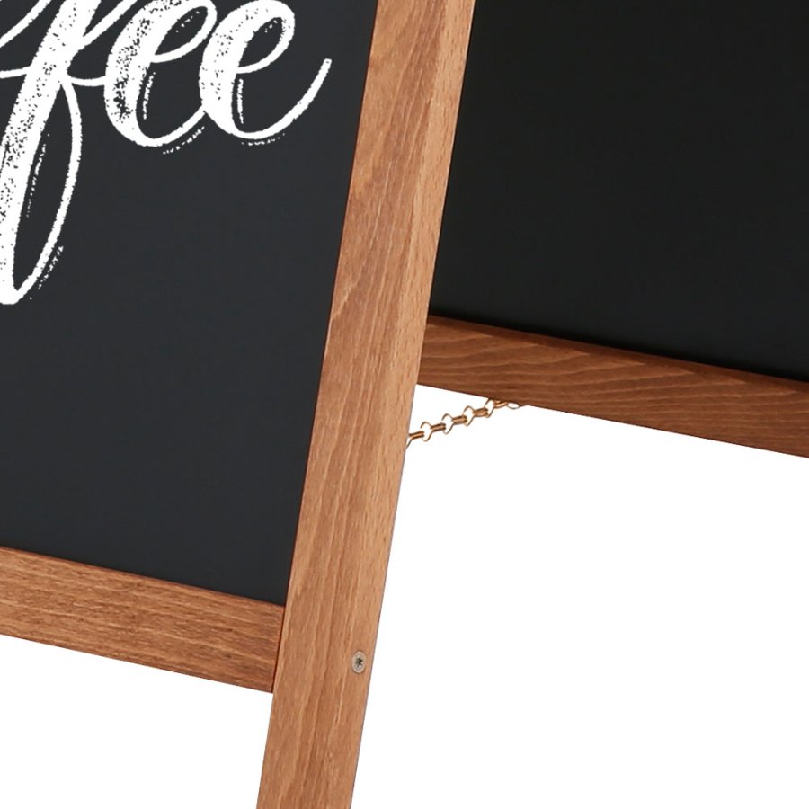 Wooden A-Board Dark with Steel Board