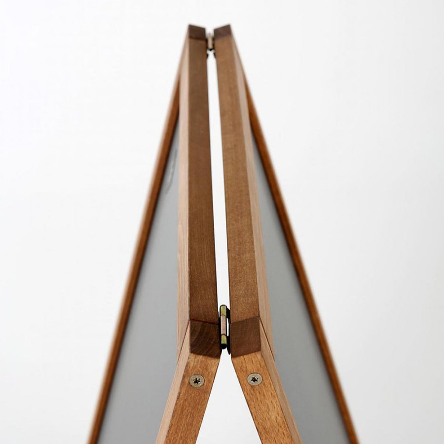 Wooden A-Board Dark with Steel Board