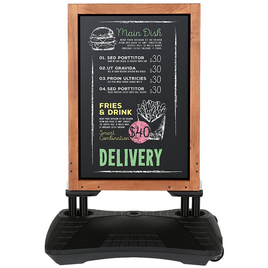 Wooden Wind-Sign Waterbase with Steel Board