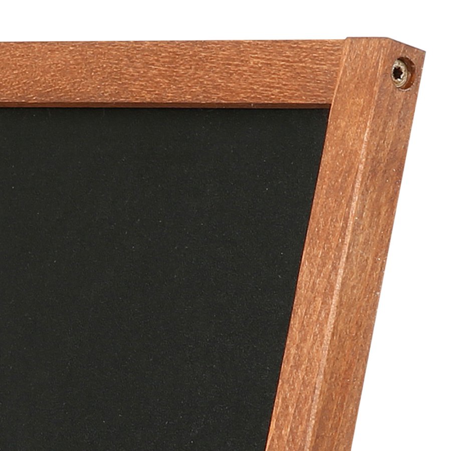 Wooden Chalkboard with feet, dark wood and black board 12,7 x 17,8 cm